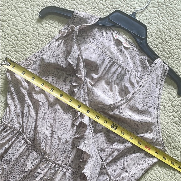 Rebecca Taylor leopard print silk Ruffled Sleeveless Dress - Picture 7 of 7